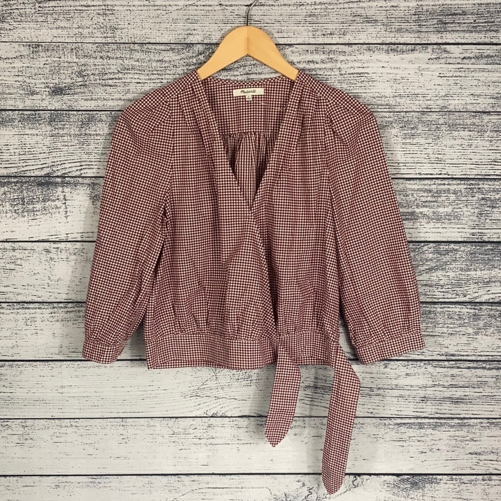 NWOT Madewell Plaid Slip Over Blouse